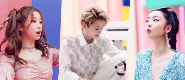 The9首支主题曲造型：刘雨昕与狗狗互动，虞书欣双马尾超甜