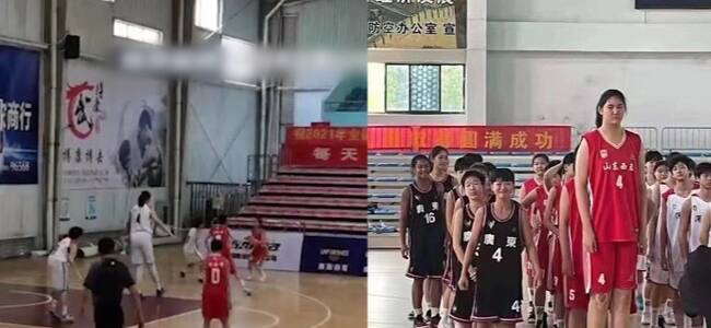 14岁女孩身高226cm，独霸篮下暴砍42分，决赛观众看乐了