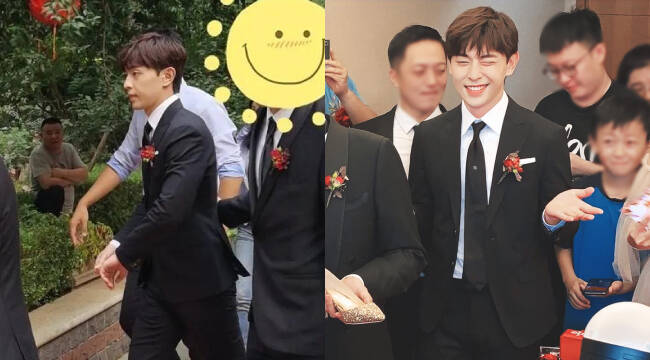 邓伦"伴郎"副业营业,黑西装帅气飒爽走路带风