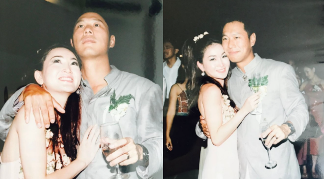 温碧霞庆祝结婚周年纪念日 婚礼旧照曝光超美