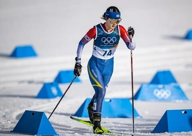 韩国运动员Han Dasom在比赛中