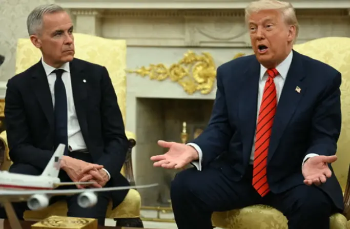 2025年5月6日，特朗普在白宫会见卡尼时表示，加拿大应感激从美国获得的“免费好处”