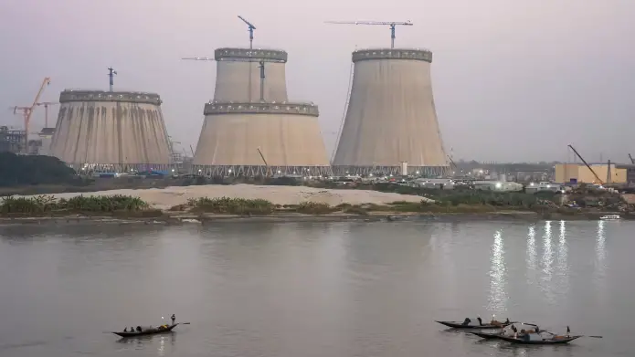 俄罗斯正在孟加拉国建设的核电站 图源：《日经亚洲》
