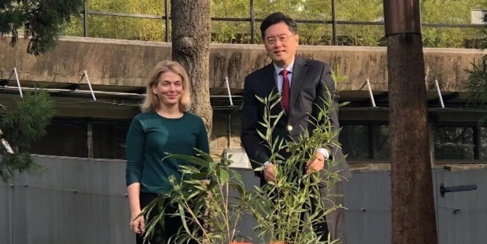 看望在美大熊猫 秦刚亲自为蛋糕插上"竹蜡烛"航拍马里乌波尔钢铁厂