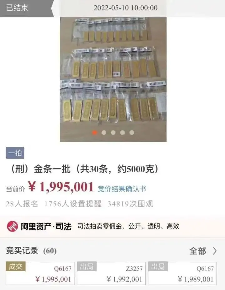 4套房拍出4408万元，背后牵出落马官员！10斤金条也被法拍...