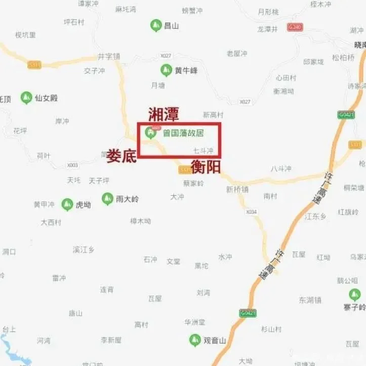 湘潭-衡阳周边地图，源自网络