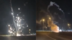 视频：伊朗导弹被拦截后，燃烧的碎片落在高速公路旁