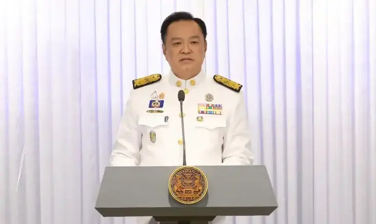 9月7日，在泰国首都曼谷，泰国新任总理阿努廷在接受国王正式任命后发表讲话 图：新华社