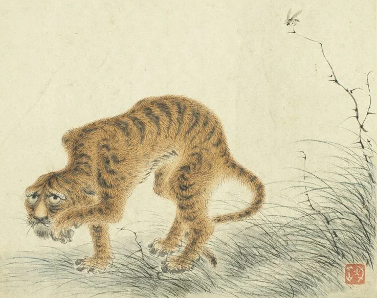 华喦写生册 下冊 第四幅 蜂虎 20.2×25.5公分 兰千山馆寄存台北故宮博物院