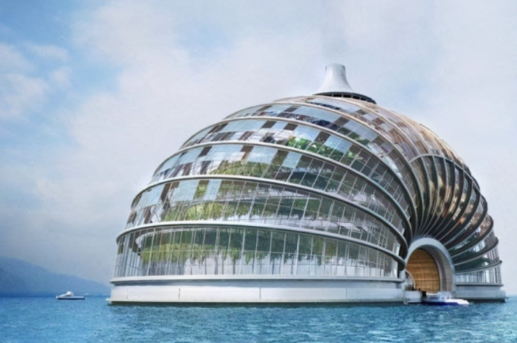 世界上最科幻的建筑 拱形海上漂浮酒店 方舟 凤凰网房产