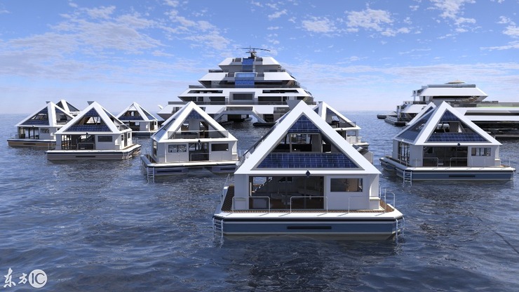到2022年业主选择不同模块,定制漂浮的金字塔式住宅