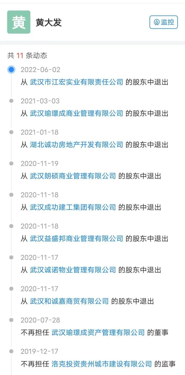 近年来黄大发动态