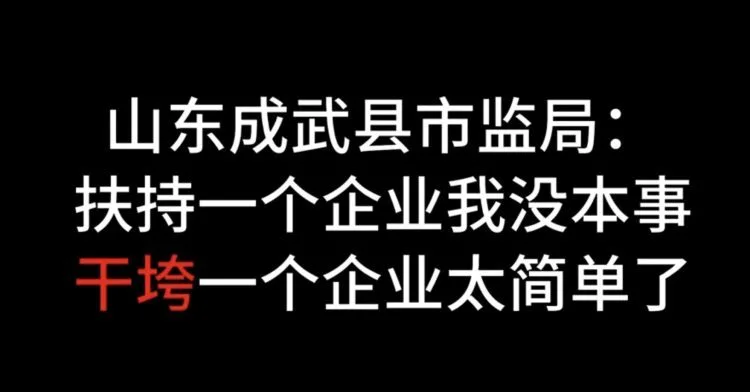 执法人员称“干垮一个企业太简单了”。 图片来源/视频截图