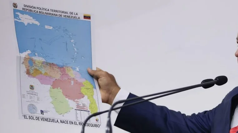 委内瑞拉新地图 图源：委内瑞拉《环球报》