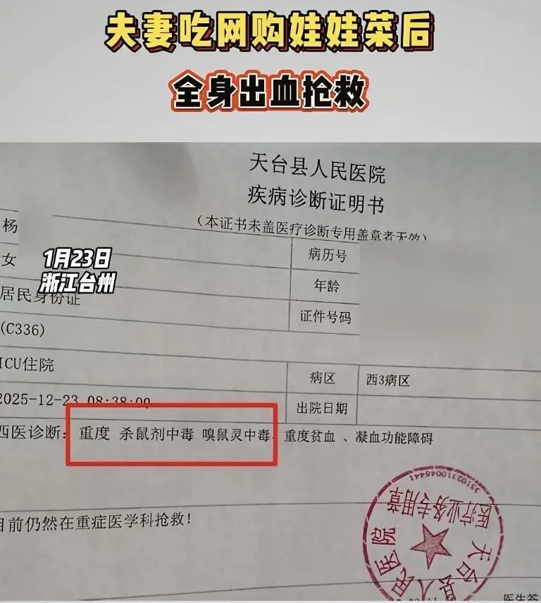 吃网购娃娃菜后进ICU，查明真相拒绝“想当然”