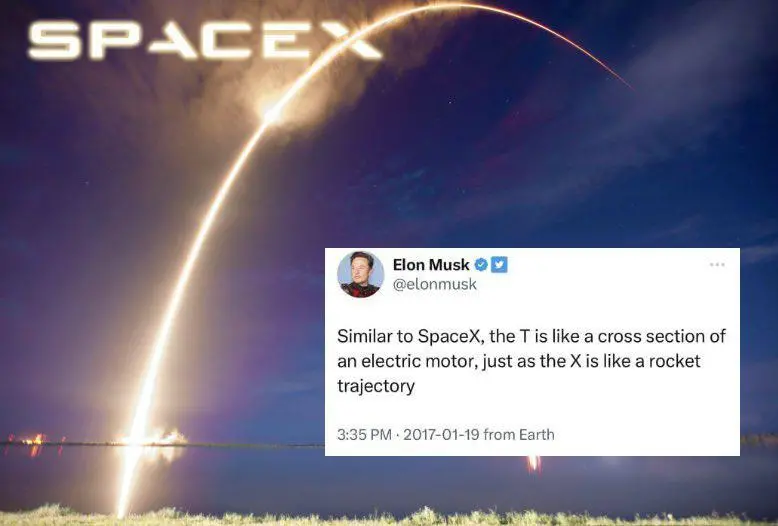 SpaceX中的X代表火箭飞行轨迹