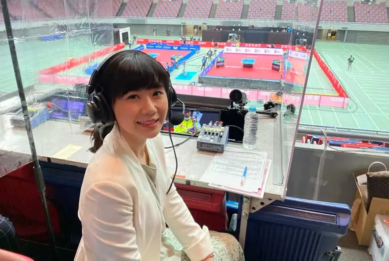 ◆福原爱在东京奥运会中担任解说员。