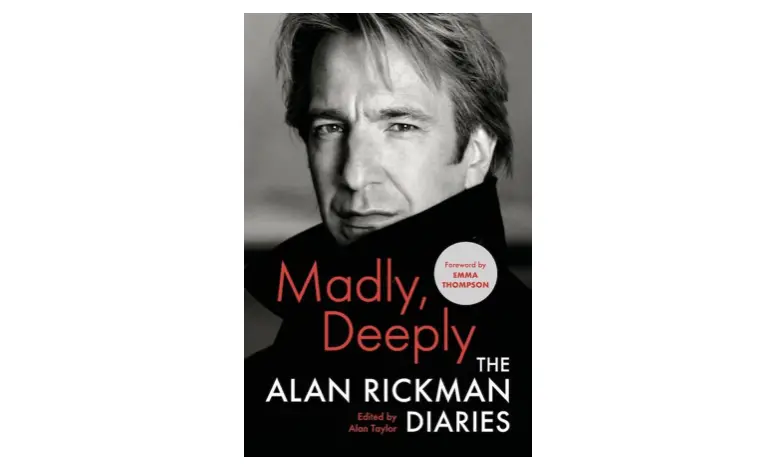 《Madly, Deeply，The Alan Rickman Diaries》书封。