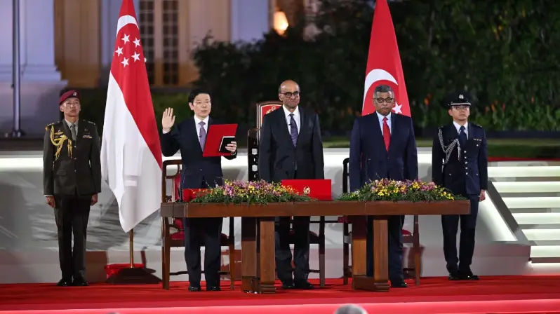 黄循财宣誓就任新加坡第四任总理