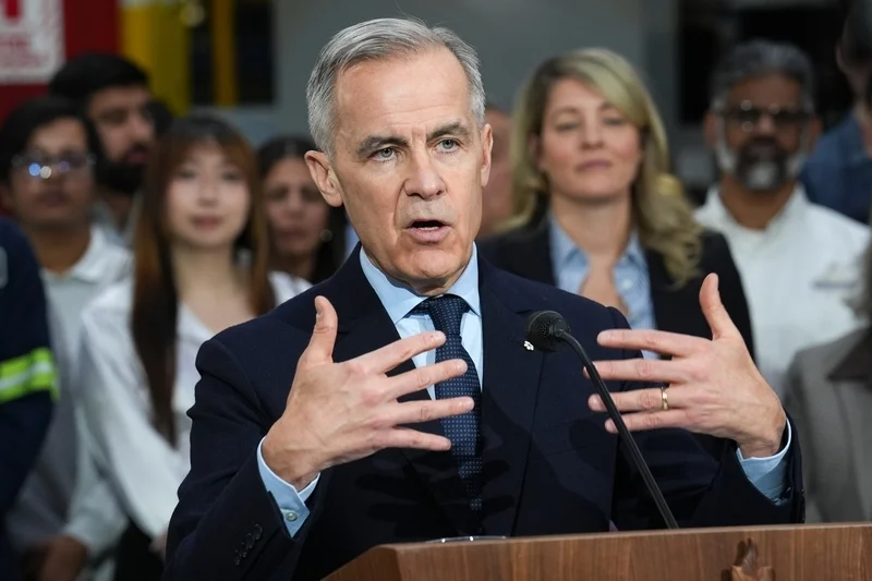 2026年2月5日,加拿大安大略省,加拿大总理卡尼就加拿大汽车制造业举行新闻发布会。 IC Photo