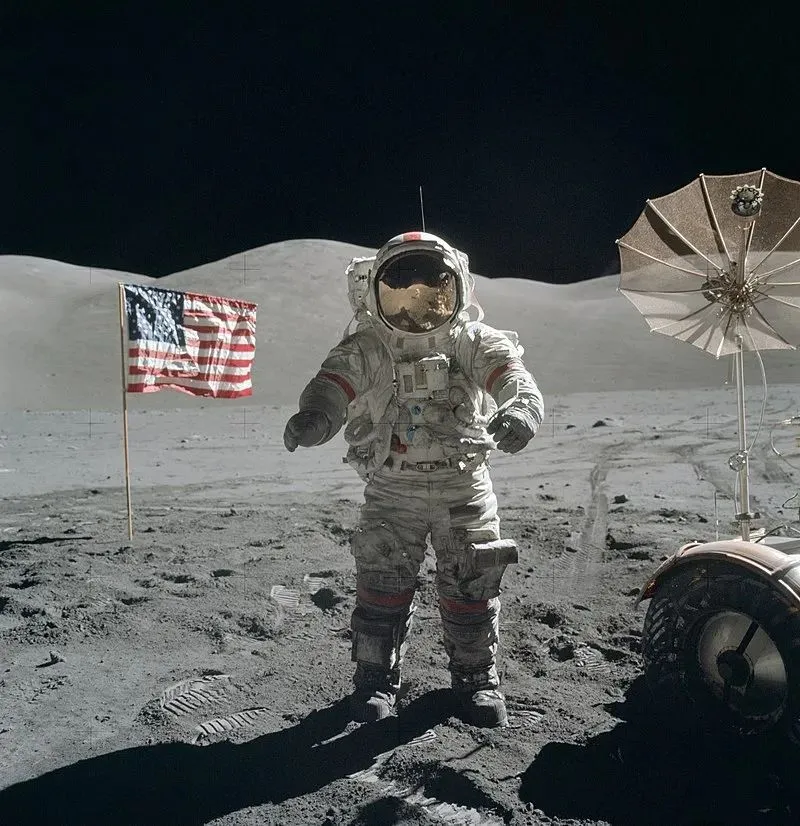 ▲1972年阿波罗17号，人类第六次登月也是迄今为止最后一次。