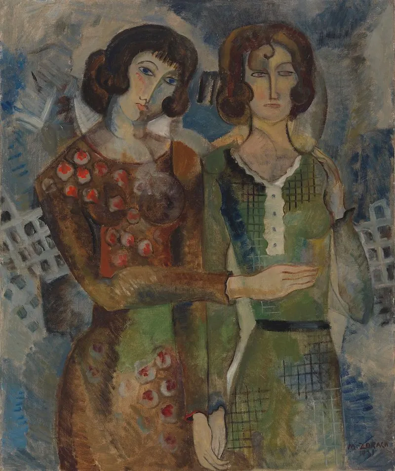 图15 玛格丽特·佐拉奇，《姐妹》（The Sisters）,油画，1921年，弗吉尼亚美术馆 藏