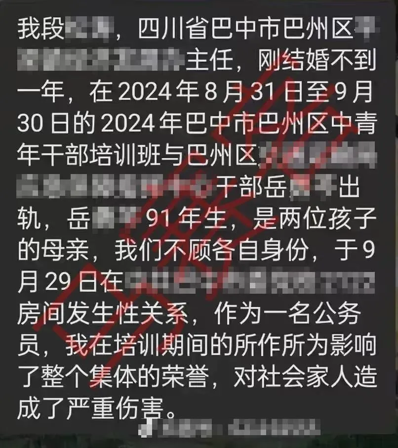 该图片疑为段某某自述出轨过程