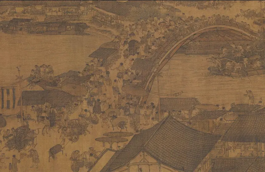 （北宋）张择端《清明上河图》（局部）市集