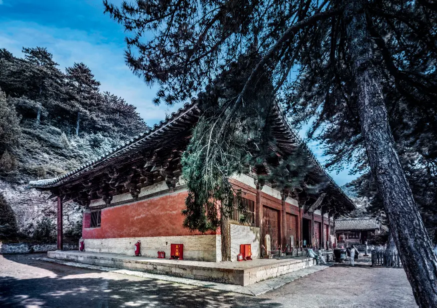 佛光寺内的建筑。供图/山西省古建筑与彩塑壁画保护研究院佛光寺保护利用部