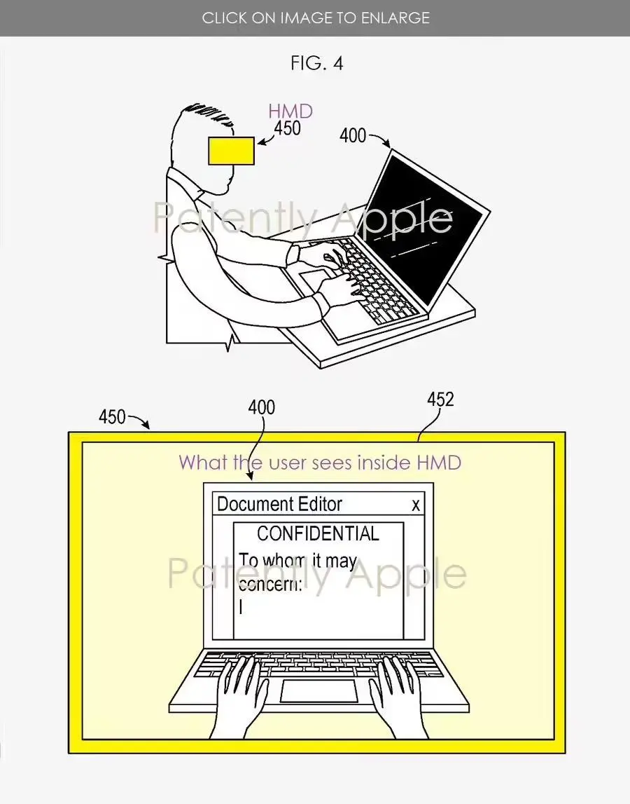 苹果专利探索Vision Pro头显未来：联动iPhone/Mac，打造防窥屏神器