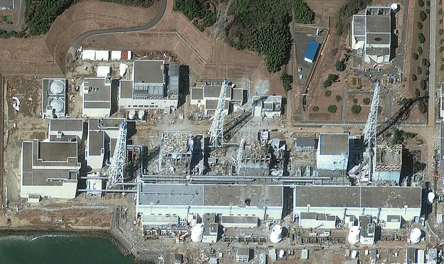 福岛核灾后的俯瞰场景 图源：新华社