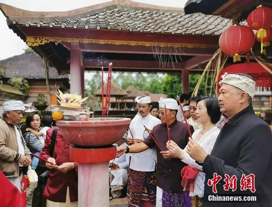 巴林康神庙见证了巴厘岛与中国源远流长的友好交往。图自中新网
