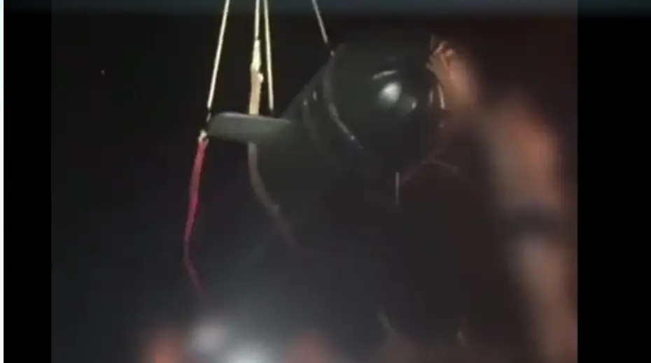 準備接受測試的烏克蘭「Marichka」的無人潛航器。