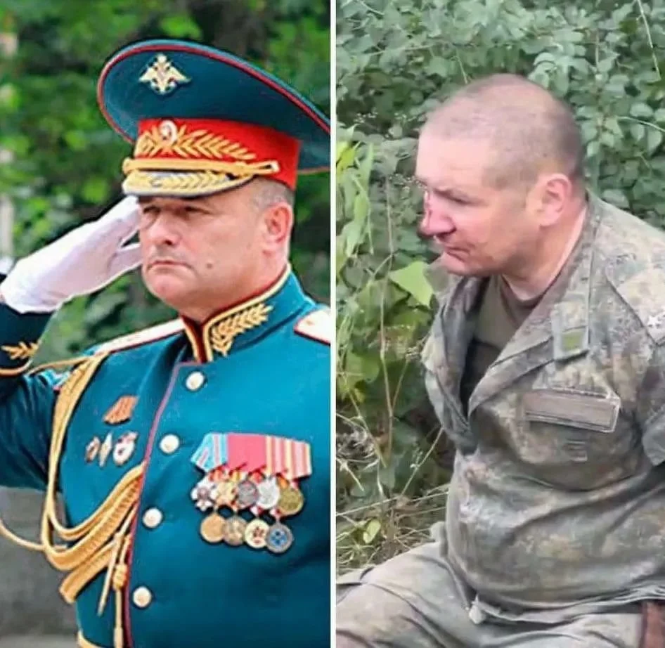 左：安德烈·西切夫将军旧照；右：视频截图。
