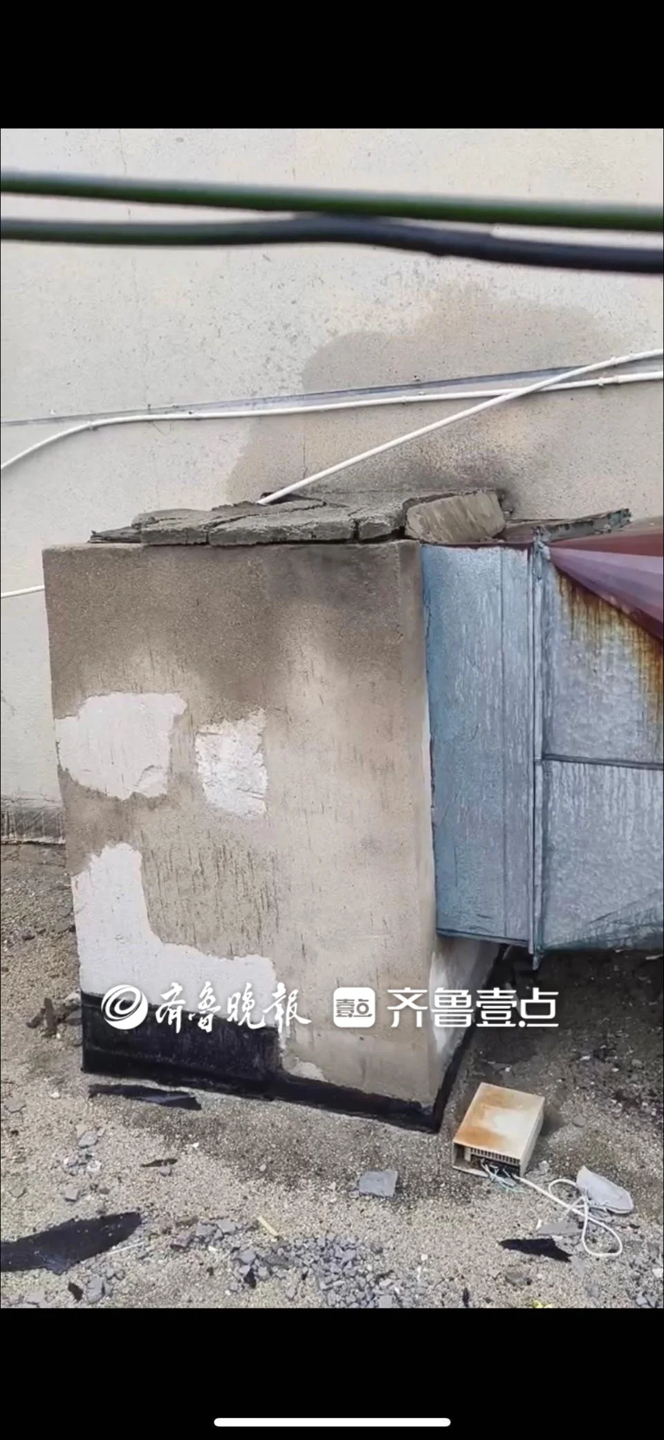 出事的通风管道口（受访者供图）