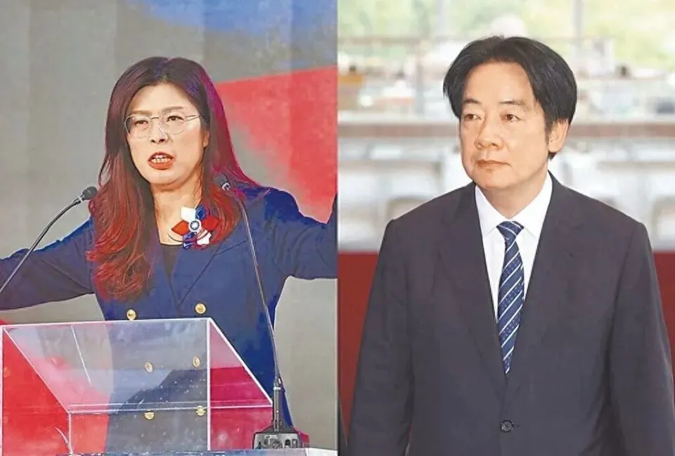▲郑丽文和赖清德