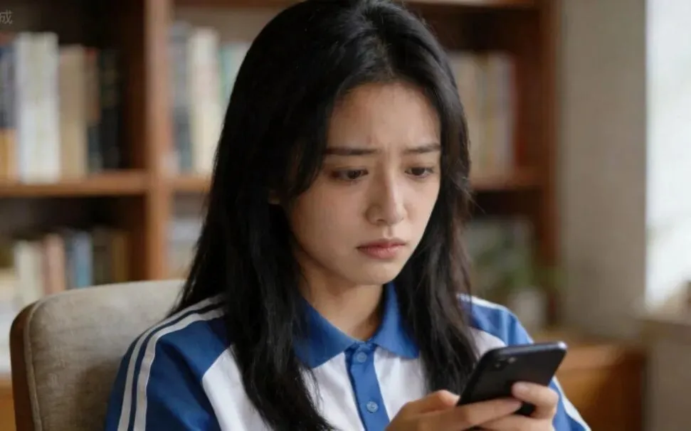 女儿告诉赵欣手机上收到被人造谣的消息 图｜AI制图