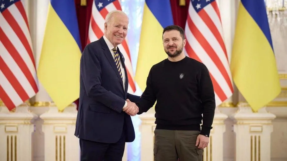 拜登访问乌克兰与泽连斯基会晤