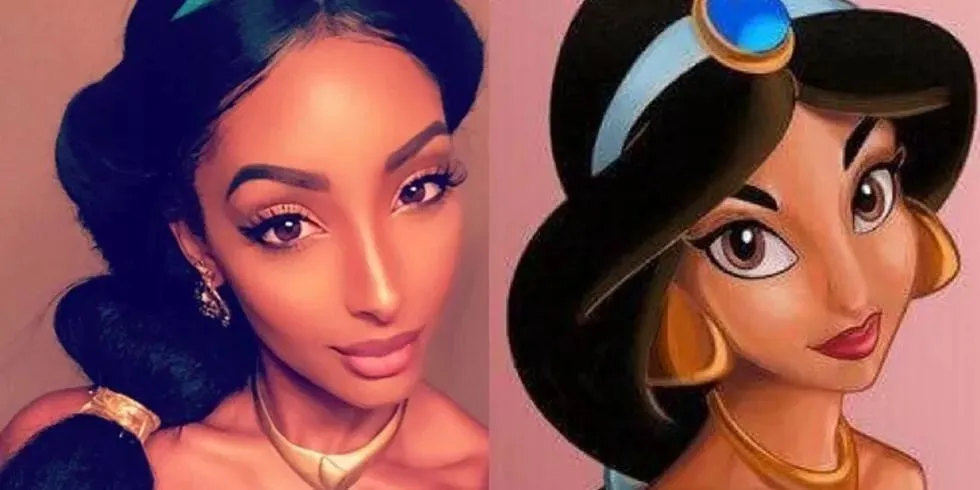 Disney's Princess Jasmine Makeup 迪士尼公主茉莉花化妆(迪士尼茉莉公主怎么画视频)