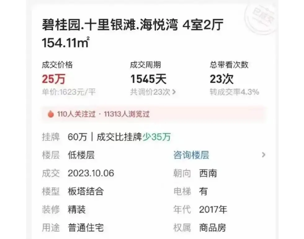 25万一套、1600多元/平，广东这里的房子也鹤岗化了？真实情况是?